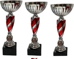Beker zilver-rood