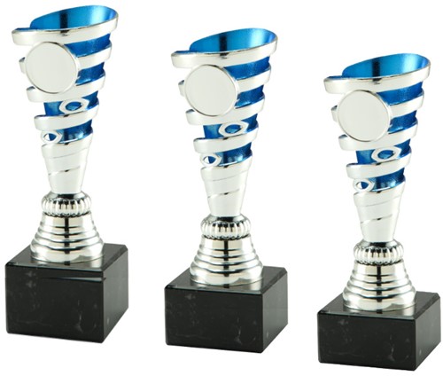 Bekertje zilver/blauw