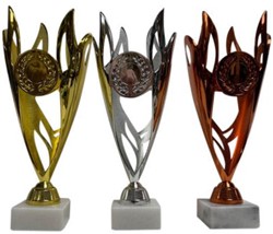 Beker goud-zilver-brons 28cm