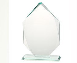 Glasstandaard met gravering in glas