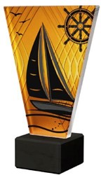 Glazen trofee zeilen