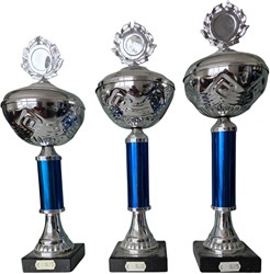 Set bekers met blauw tussenstuk op=op