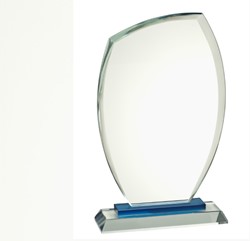 Glasstandaard met gravering in glas